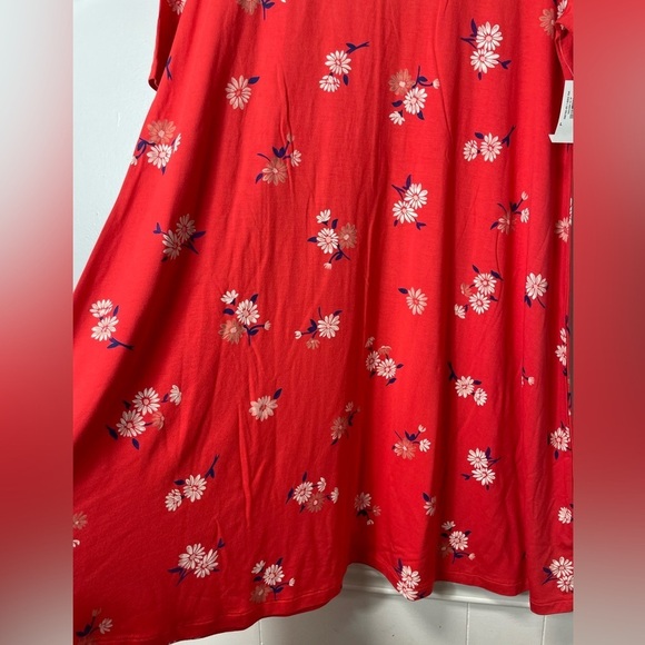 Old Navy Red elbow length swing dress midi Large - Picture 3 of 7